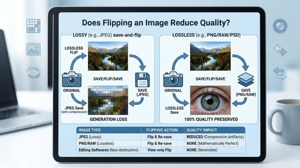 Flipping an Image Reduce Quality