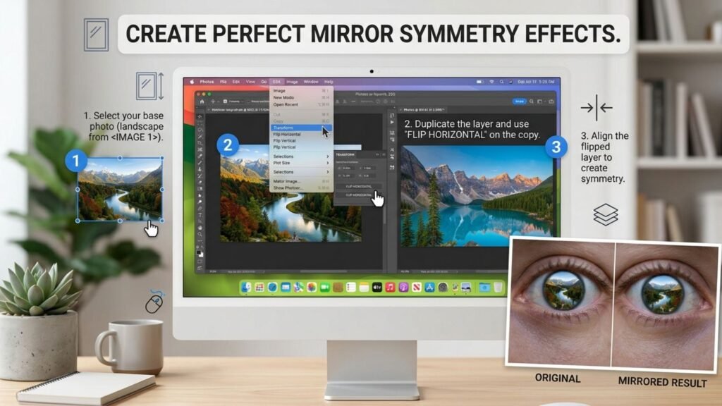 How to Create Mirror Symmetry Photo Effects?